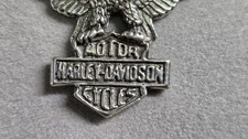Vintage 80's Harley-Davidson Eagle Pendant Necklace picture