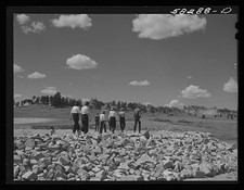 Photo:Lame Deer Montana 1941 Quarter Circle U Ranch Cattle Reservoir Dudes picture