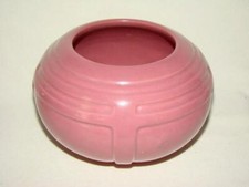 1930s ROSEVILLE POTTERY Mission Arts & Crafts Bowl Vase, FOIL LABEL picture