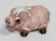 Handmade Casals Of Peru Clay Baby Pig Figurine picture
