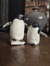 Handmade Japanese Ceramic Penguin Figurine  picture