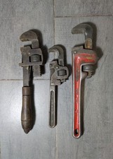 Vintage Lot of 3 Pipe Monkey Wrench - Trimo, Tillson, Ridgid - Adjustable picture