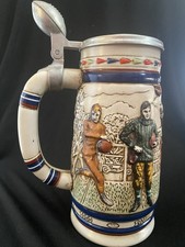 Avon Vintage Beer Stein Football Motif Breweriana Collectible 1983 picture