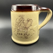 Vintage Monmouth Pottery Sorority Mug 1980 Pi Beta Phi Kappa Kappa Gamma Duo picture