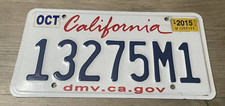 2015 EXPIRED, California, License Plate picture