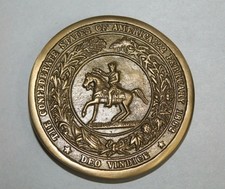 Antique Style Military Civil War Confederate CSA Belt Buckle SOLID Brass Seal picture