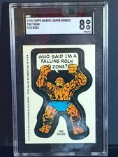 🔥 1976 Topps Marvel Super Heroes THE THING Sticker SGC 8 NM/MT Fantastic Four picture
