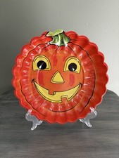 Vintage Halloween Plastic Bowl Dish - Pumpkin picture