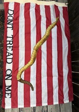 VTG 2001 USN Navy Jack 1775 Flag Valley Forge Flag Co. Sz 7 “Dont Tread On Me” picture
