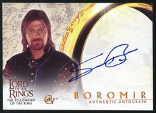 SEAN BEAN AS BOROMIR 2001 TOPPS LORD OF THE RINGS FELLOWSHIP AUTO LOTR picture
