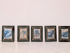 Lot of 5: Wood Framed Card Seed Co. Antique Seed Packs, Labels, Garden, 1900s picture