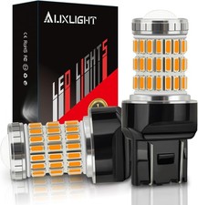 T20 Amber LED Bulbs 7440 7443 60SMD Turn Signal Blinker Ultra Bright Pack of 2 picture