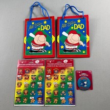 Vtg Ziggy Collectible Items 1993 Stickers, 1994 Gift Bags, & A Grad Button Pin picture