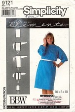 1980's VTG Simplicity Women's Tunic,Dress,Jacket Pattern 9121 Size 18W-32W UNCUT picture