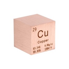 Copper Cube Metal Element High Density Block Pure Periodic Element 1
