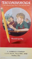 1947 Dixon Ticonderoga Boy Pencil Advertising Blotter Hamilton Ohio picture