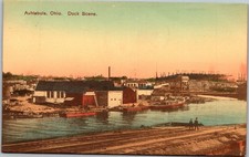 Postcard OH Ashtabula Dock Scene picture