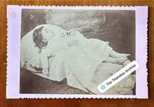 RARE Post Mortem Unknown Drowned Girl JOHNSTOWN FLOOD Victim Cabinet Card 1890s picture