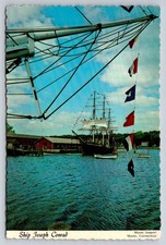 Mystic Seaport Ship Joseph Conrad Connecticut 1978 Tall Ship Postcard picture