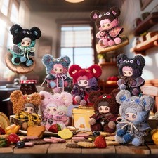 TOPTOY MayMei Tiny Bear Cookie Plush Blind Box Keychain Charm (Approx. 5.5