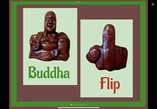 Buddha Funny Birthday Gift Middle Finger Statue Sculpture Buddhism Figure Happy  picture