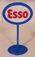 ESSO Gas Station (Gasoline Gas Oil) Miniature Sign Display Diorama 6.5
