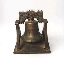 VINTAGE PENNCRAFT CAST IRON THE LIBERTY BELL WITH CLAPPER JULY 4, 1776 picture