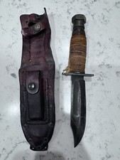 Camillus NY 2-1976 Jet Pilot Survival Knife w/Original Leather Sheath Military picture