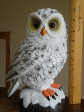 Nice Detail Resin Snow Owl Figure Statue Figurine 10