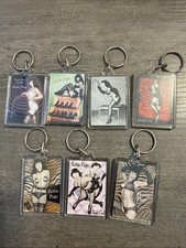 Lot Of 7 Vintage Bettie Page - Keychains Pinup Girl picture