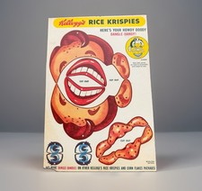 1950's Kellogg's Rice Krispies Cereal Box Back w/ Howdy Doody Dangle Dandy picture