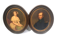 Wonderful Pair Portraits. Circa 1900 In Original Frames picture