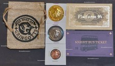 Harry Potter Gringotts Coins Sack Tickets to Platform 9 3/4 Train & Knight Bus picture