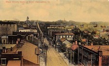 J35/ Zanesville Ohio Postcard c1910 Main Street East Stores Court 252 picture