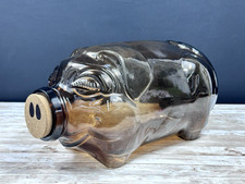 Large Libbey Brown Glass 