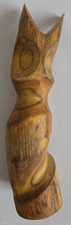 Vintage Nadjiwon Signed/Stamped Wood Carving 6” Owl Sculpture - Native Art picture