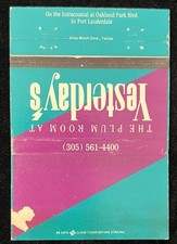 Yesterday’s Fort Lauderdale Florida Vintage 40-Striker Matchbook Cover B-6922 picture