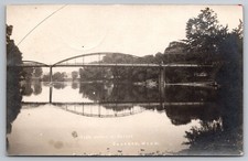 Saranac, Michigan - Grand River Bridge - 1907 Real Photo Postcard picture