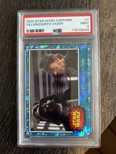 2022 Topps Chrome Star Wars Sapphire #7 Villain Darth Vader PSA 9 picture