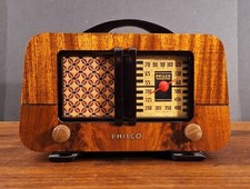 Old Antique Wood Philco Vintage Tube Radio Converted to Retro Bluetooth Speaker picture