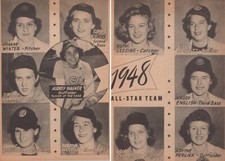 1948 All American Girls Womens Baseball League All Star Team Vintage Page AAGPBL picture