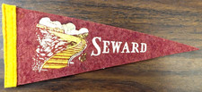 VINTAGE 1940s SEWARD ALASKA PENNANT 8.5