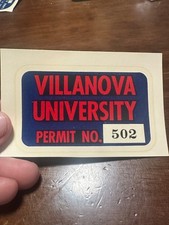Vintage Villanova University Parking Permit Decal by Angelus picture