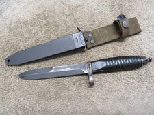 West German Bundeswehr Bayonet 12 Groove w/ Scabbard For 7.62x51mm picture