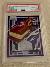 Mushu - 2023 Topps Chrome Disney 100 #41 Purple Refractor 296 /299 PSA 10 picture