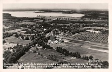 Greenland NH Churches Library & Central School 1949 RPPC Photo Postcard COPY picture