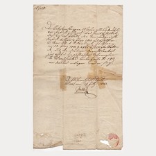 RARE 1833 German Garmisch Lordship Ephemera Letterhead of Legal Court Decision picture
