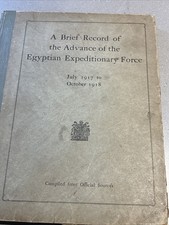 1919 A Brief History of the Advance of Egyptian Expeditiona Force W/Maps Rare picture