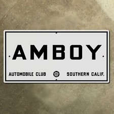 Amboy California Roy's ACSC boundary highway road sign US route 66 1929 24x12 picture