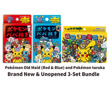 New Pokemon Old Maid Babanuki Red & Blue + Karuta Set of 3 Authent Age14+ picture